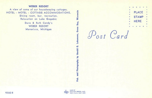 Weber Resort (Webers Resort, Gogebic Lodge) - From The Web (newer photo)